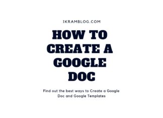 HOW TO CREATE A GOOGLE DOC