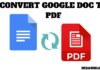 HOW TO SAVE A GOOGLE DOC AS A PDF