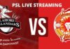 watch PSL live streaming match today islamabad vs lahore