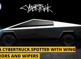 Tesla Cybertruck spotted with wing mirrors and wipers