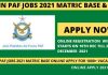 Join PAF Jobs 2021 Matric Base Online Apply